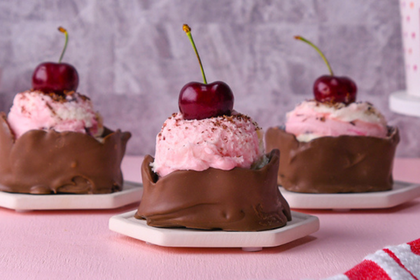 Cherry Chip Chocolate Cups